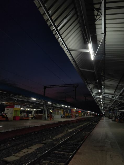 Railway station, lofi sky Railway Station Asethetic, Bangalore Railway Station Snap, Kannur Railway Station, Pune Station Snap, Railway Station Snapchat Story, Night Railway Station Snap, Kozhikode Railway Station, Train Night Snap, Local Train Snap