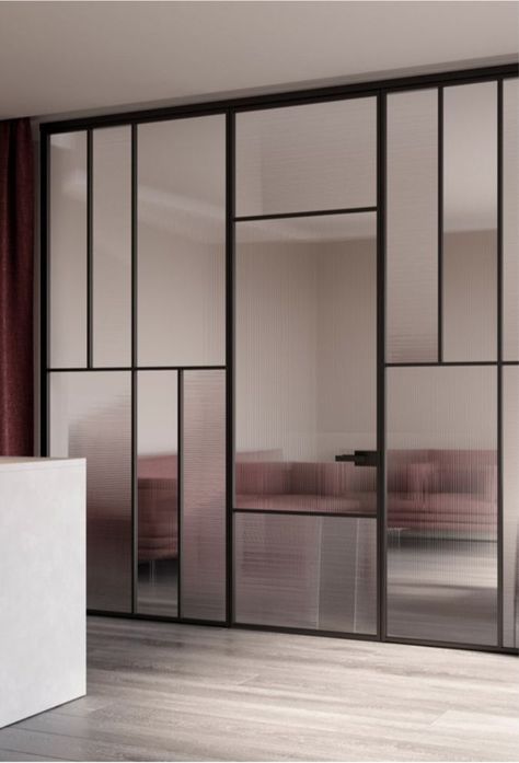 Living Room Partition Wall Design 2023 | Hall Partition Ideas | Dining Room Separator Ideas Glass Partition Designs, Room Partition Wall, Glass Partition Wall, Movable Walls, Office Interior Design Modern, Separating Rooms, Modern Office Design, Glass Doors Interior, Office Partition