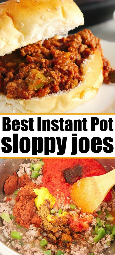 Instant Pot Sloppy Joes, Sloppy Joe Recipe, Beef Recipe Instant Pot, Easy Pressure Cooker Recipes, Easy Protein, Vegetarian Crockpot Recipes, Joe Recipe, Protein Packed Meals, Pot Recipes Easy