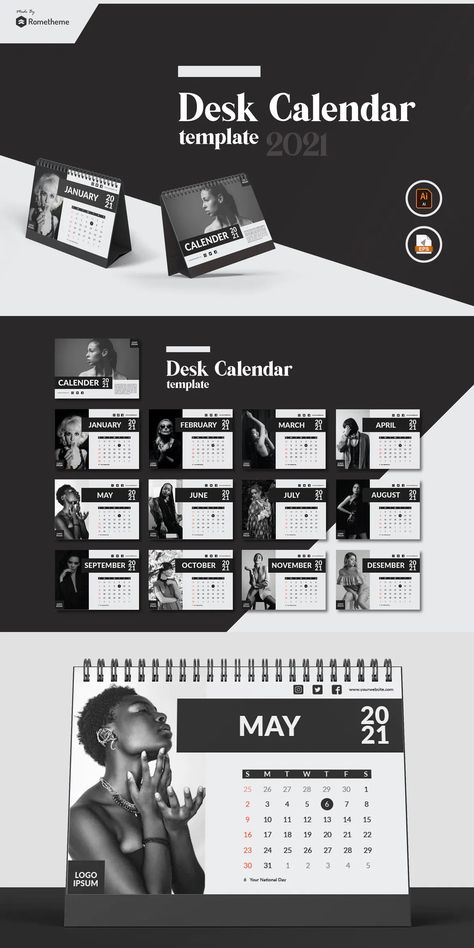 Deskpad Calendar Design, Calender Ideas Design Creative, Design Calendar Ideas, Calendar Layout Design, Calendar Ideas Design, Calendar Design Ideas Creative, Creative Desk Calendar, Modern Calendar Design, Calendar Design Ideas