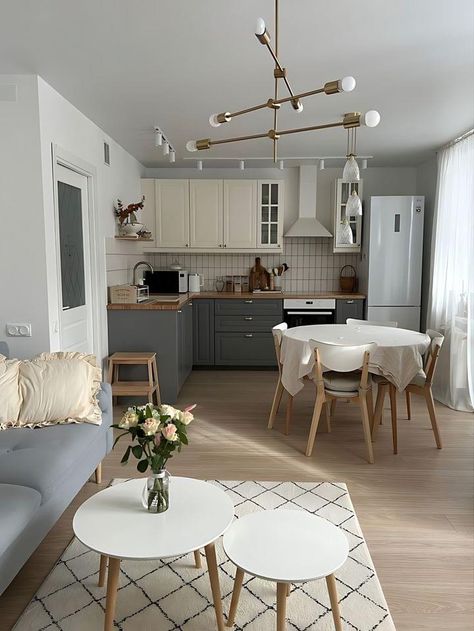 Scandanavian Interiors, Small Apartment Design, Dream Apartment Decor, House Design Kitchen, Home Design Living Room, Apartment Decor Inspiration, Apartment Inspiration, Decor Minimalist, Home Design Decor