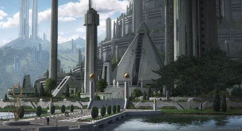 Arcology, Sci Fi City, Fantasy City, Fantasy Setting, Fantasy Places, Futuristic City, Future City, Fantasy Art Landscapes, 판타지 아트