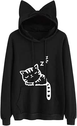 Sweat Noir, Cat Hoodie, Kangaroo Pocket Hoodie, Pocket Hoodie, Sweatshirt Outfit, Round Neck Sweaters, Warm Sweaters, Hoodie Girl, Hooded Sweater