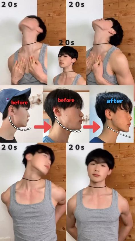 yurupehi1 Face Exercises For Men, Slim Down Your Face, Daily Stretching, Jawline Exercise, Face Massage Techniques, Chin Exercises, Latihan Dada, Facial Massage Routine, Best Gym Workout