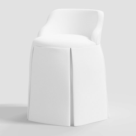 White leather chair