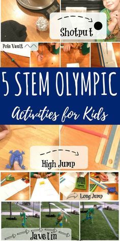 5 Olympics activities for kids that are easy to do at home. Kids will connect and learn with these STEM activities while learning about the Olympics! Olympic Themed Activities, Summer Olympics Crafts, Summer Olympics Activities, Preschool Olympics, Olympic Games For Kids, Olympic Idea, Kids Olympics, Olympic Track And Field, Olympic Crafts