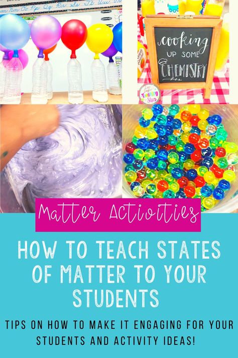 Fun States Of Matter Activities, Teaching States Of Matter, Science Matter Activities, States Of Matter Science Experiments, States Of Matter Experiments For Kids, States Of Matter Experiments, Matter Science Experiments, States Of Matter Activities, Teaching Matter