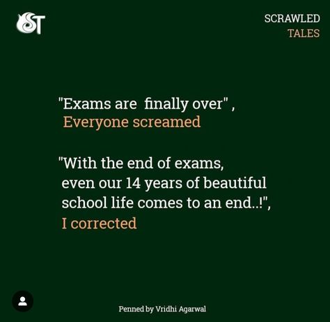 Last Day Of School Class 10 Quotes, School Days Quotes, School Life Memories, School Life Quotes, Farewell Quotes, One Word Instagram Captions, Tiny Stories, Reality Of Life Quotes, Uncommon Words