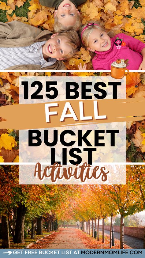 Fall Checklist For Families, Fall To Do List Families, Fall Family Activities Bucket Lists, Fall Bucket List With Kids, Fall Family Ideas, Fall Things To Do With Kids, Family Things To Do, Fall Family Bucket List, Fall Activities For Families