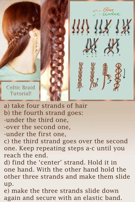 Celtic braid tutorial Viking Hairstyle, Celtic Braid, Celtic Hair, Medieval Hairstyles, Viking Braids, Hairstyle Names, Viking Hair, Trendy Hairstyle, Fantasy Hair