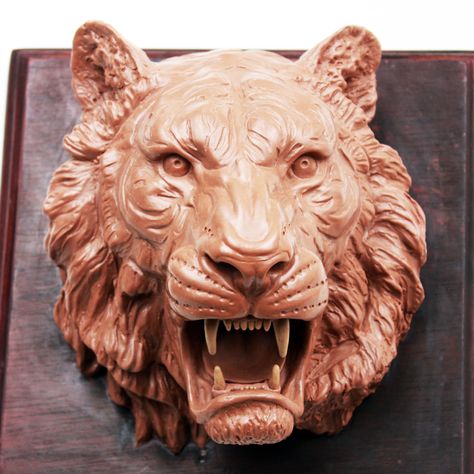 ArtStation - Tiger`s head, Igor Gosling Ghost Rider Images, Tiger Sculpture, Styrofoam Art, Fantasy Furniture, Front Door Design Wood, Tiger Wall Art, Cat Anatomy, Wooden Main Door Design, Sf Art