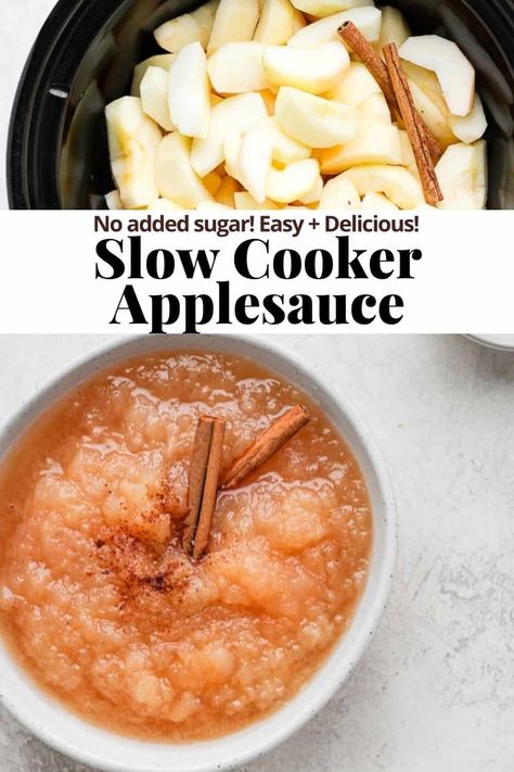 Homemade Applesauce Crockpot, Homemade Applesauce Recipes, Slow Cooker Applesauce, Crockpot Applesauce, Applesauce Recipe, Apples Cinnamon, Slow Cooker Apples, Apple Sauce Recipes, Homemade Applesauce