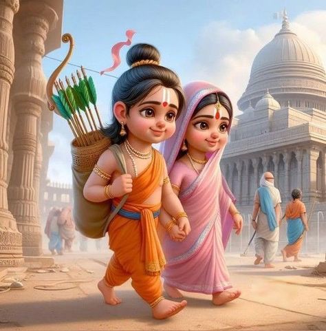 Ram Animation, Ram Pic, Ram Ji Photo, Ram Sita Photo, Bal Hanuman, Ram Sita, Rama Image, Ram Mandir, Lord Rama Images