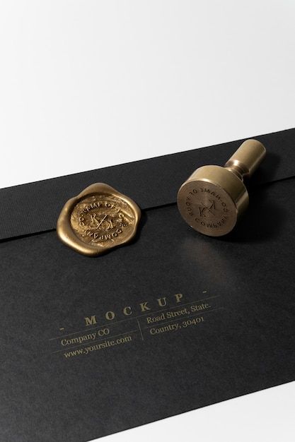 Wax Seal Logo, Stamp Mockup, Seal Logo, Empire Style, Name Logo, Wax Seal, Top View, Wax Seals, Signature Logo