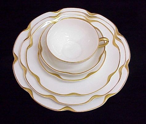 Product?  Well, I love my antique Havilland china set - here's the pattern. Haviland China Limoges Patterns, Haviland China, Limoges China, Gold Dinnerware, Pretty China, China Set, China Dishes, Limoges Porcelain, Silver Anniversary