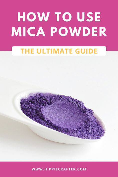 Mica powder is pure magic in powdered form. This natural source of effervescent sparkle shows up everywhere in the art world, from soapmaking to scrapbooking. Every artist is asking about how to use mica powder in their projects! Curious about how to add some magical mica to your next project? Read on to learn how to use mica powder and why mica powder from Hippie Crafter might become your new arts and crafts obsession. Mica Pigment Powder, Metalic Powder Art, Uses For Mica Powder, Diy Mica Powder, Mica Powder Ideas, Using Mica Powder In Acrylic Paint, Using Mica Powder In Resin, Mica Powder And Resin, How To Use Mica Powder In Resin