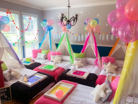 Pitchin Tents TN Mermaid Sleepover, Teepee Sleepover Party, Spa Sleepover Party, Adult Slumber Party, Cozy Tent, Sleepover Fun, Teepee Sleepover, Night Pool Party, Sleepover Tents