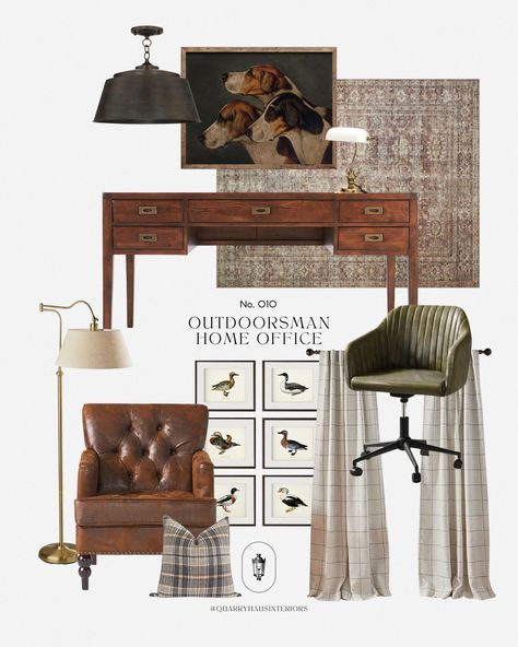 Shop 60" and other curated products on LTK, the easiest way to shop everything from your favorite creators. Office Design Board, Masculine Home Office, Masculine Office, Rustic Office, Office Guest Room, Guest Room Office, Home Office Ideas, Up House, Design Board