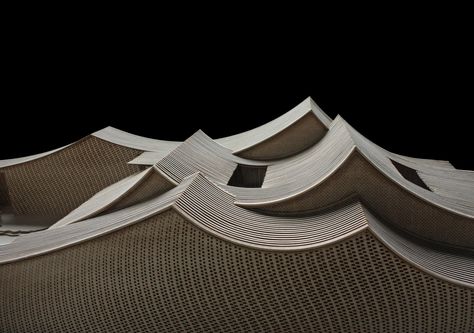 Lanxi Curtilage, International Intangible Cultural Heritage Park, Chengdu, China. Chinese Roof, مركز ثق�افي, New Architecture, Architectural Model, Arch Model, Modern Chinese, Chinese Architecture, Model Drawing, Concept Architecture