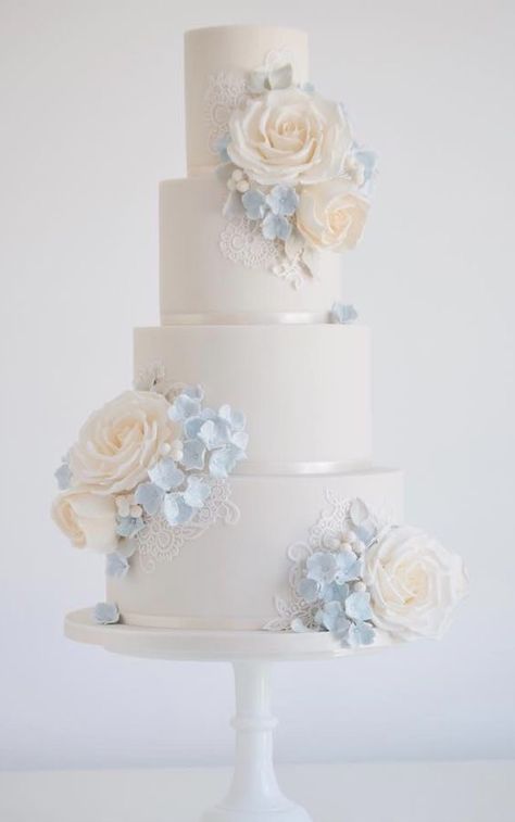 Cotton And Crumbs, Lace Wedding Cake, Floral Wedding Cakes, Cinderella Wedding, Wedding Cakes Blue, White Wedding Cakes, Wedding Cake Decorations, White Wedding Cake, Elegant Wedding Cakes