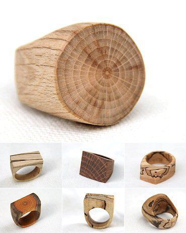 Wooden rings Wood Jewelery, Wood Rings, Whittling, Wooden Rings, Contemporary Jewelry, Wood Jewellery, Wooden Jewelry, Schmuck Design, Wood Turning