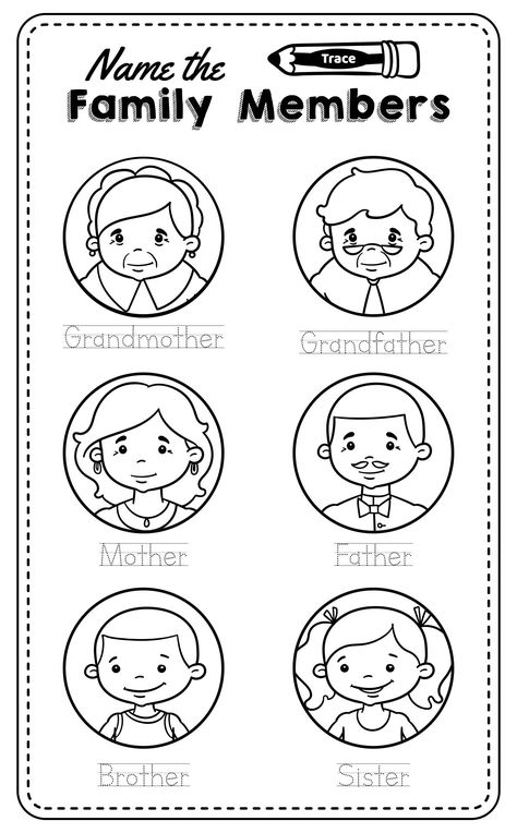 My Family & Me Preschool Theme Worksheets Printable My Family Worksheet, Family Preschool, Preschool Family Theme, Keluarga Saya, Me Preschool Theme, Family Activities Preschool, Family Tree Worksheet, Preschool Family, Worksheet Preschool