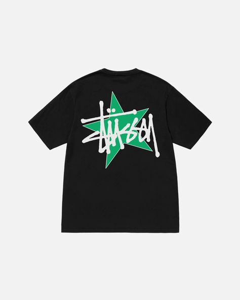 Stussy Shirt, Graphic Tshirt Design, Dynamic Design, Star Print, Printed Shorts, Black Tee, Tshirt Designs, Street Wear, Top Outfits