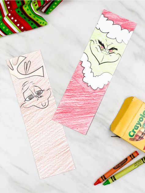 Download these free printable Grinch coloring page bookmarks for kids! They're a fun and simple Christmas activity for young readers. #simpleeverydaymom #kidscrafts #kidsandparenting #xmas #christmas #grinch Grinch Bookmarks, Grinch Activity, Free Printable Grinch, Grinch Printable, Grinch Coloring Pages, Bookmarks For Kids, Grinch Crafts, Fun Christmas Activities, Grinch Party