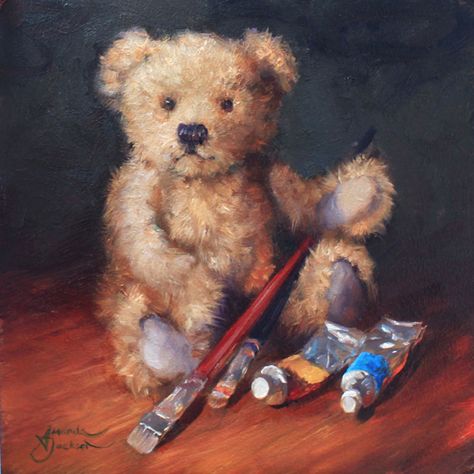 Teddy Bear Painting, Teddy Bear Art, Teddy Bear Drawing, Teddy Pictures, Bear Painting, Old Teddy Bears, Pick Art, Bear Paintings, Bear Drawing