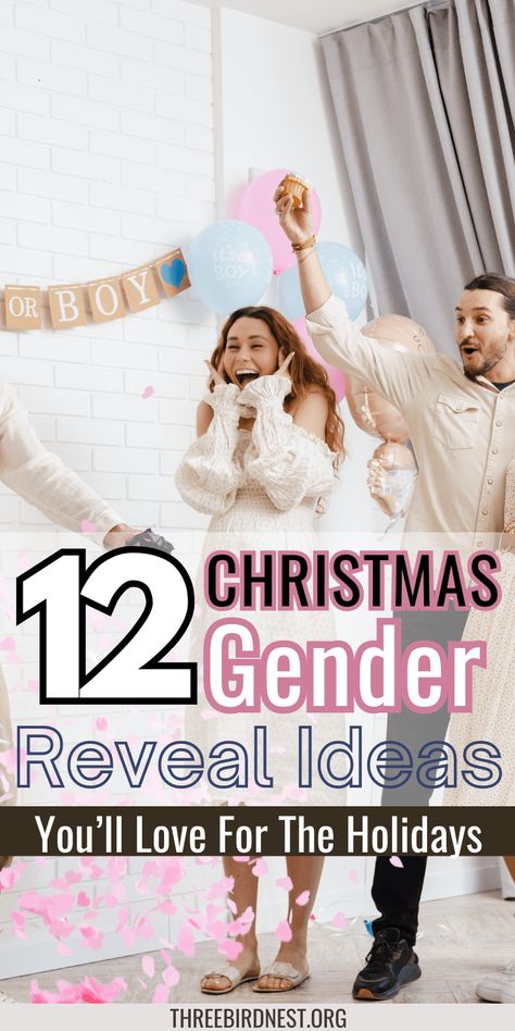 Gender Christmas Reveal, Gender Reveal Ideas Holidays, Christmas Gift Gender Reveal, Gender Reveal New Years Eve, Gender Reveal Ideas For Party Winter Theme, Gender Reveal Ideas Around Christmas, Gender Reveal Winter Outfit, Holiday Gender Reveal Christmas, Gender Reveal In Winter