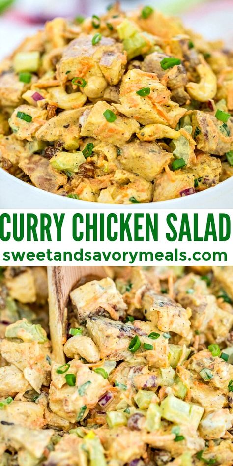 Chicken Salad Video, Curry Salad, Curry Chicken Salad, Chicken Lickin, Salad Chicken, Chicken Curry Salad, Savory Meals, Chicken Salad Recipes, Chicken Curry