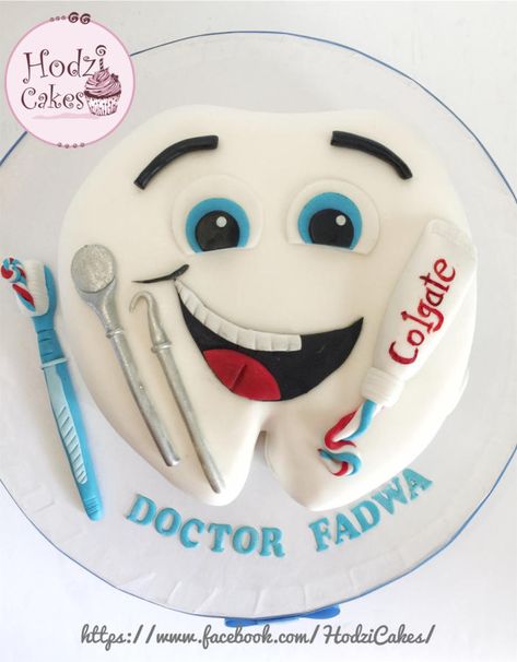 Dentist graduate cake  - cake by Hend Taha-HODZI CAKES Congratulations Doctor, Dental Cake, Dentist Cake, Tooth Cake, Ugly Cakes, 17 Birthday Cake, Childrens Birthday Cakes, Special Occasion Cakes, Novelty Cakes