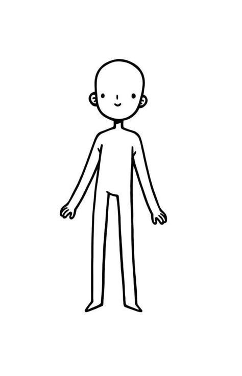 Cartoon Human Drawing Easy, Human Body Drawing Easy, Simple Person Drawing Cartoon, Easy Person Drawing Simple, Cartoon Body Sketch, Cute Human Doodles, Mini People Drawing, Small Person Drawing, Human Drawing Easy