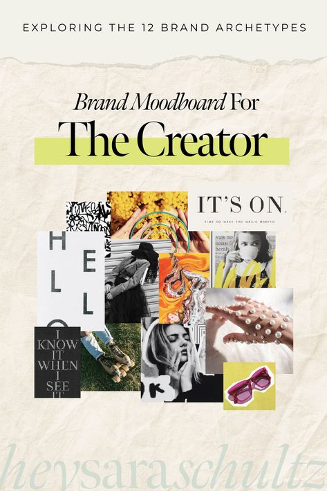 Creator Archetype, Brand Archetypes, Font Pairing, Mood Board Inspiration, Branding Website Design, Website Branding, Core Values, Human Experience, Intense Colors