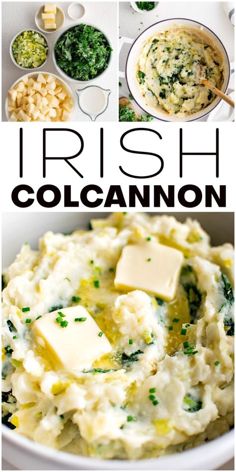 Sautéed Greens, Irish Mashed Potatoes, Colcannon Recipe, Buttery Mashed Potatoes, Best Healthy Dinner Recipes, Salt Pork, Light Meals, Holiday Favorite Recipes, One Pot Dinner