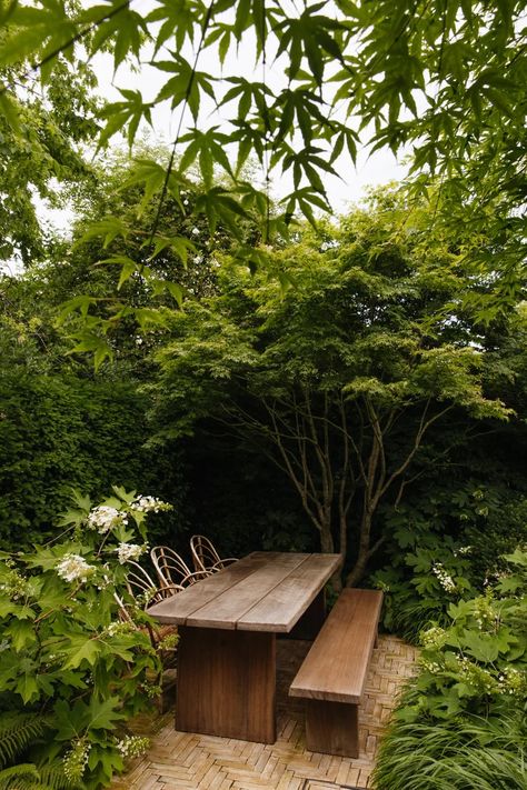 A perfectly formed small city garden by our Garden Designer of the Year | House & Garden Garden Beside House, Small Outdoor Living Space, Diy Garden House, Hepworth Sculpture, Sustainable Garden Design, Garden Design London, Home Garden Ideas, Small City Garden, Garden Pathways