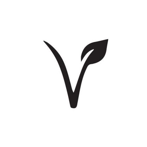 Vegetarian Tattoo, Self Made Tattoo, Vegan Symbol, V Logo Design, V Tattoo, Vegan Tattoo, Black Tattoo, Foot Tattoo, Letter V