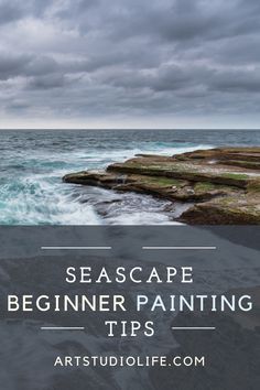 How To Paint Seascapes In Acrylics, How To Paint A Seascape, Sea Scapes Paintings Acrylics, How To Paint Seascapes, Watercolor Seascapes Tutorial, Acrylic Painting Seascape, Seascape Paintings Beach Scenes, Ocean Painting Tutorial, How To Oil Paint