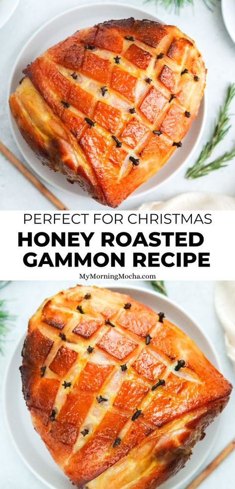 Glaze For Gammon Easy Recipes, Easy Gammon Recipes, Gammon Glaze Recipes, Honey Roast Gammon, Christmas Gammon Recipes, Honey Glazed Gammon, Baked Gammon, Slow Cooked Gammon, Honey Mustard Ham