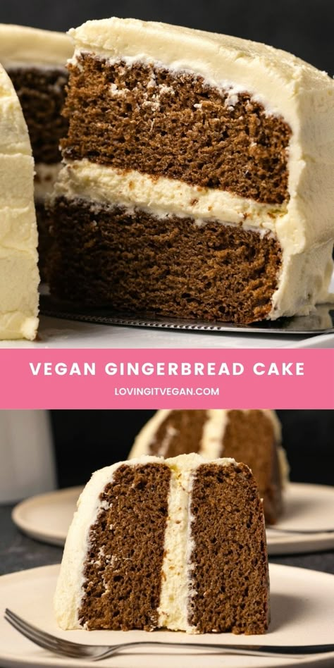 Gingerbread Cake Recipe, Soft Tofu, Vegan Gingerbread, Vegan Baking Recipes, Vegan Christmas Recipes, Vegan Cake Recipes, Vegan Cupcakes, Vegan Bakery, Gingerbread Cake