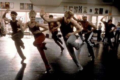 Dance movies are endlessly entertaining. Discover 31 of the best dance movies of all time, including Fame, Black Swan, Chicago, Flashdance and more dance films! Center Stage Movie, Broadway Dance, Dance Movies, Dance It Out, Dancing Aesthetic, Tattoo Girls, West Side Story, Dance Routines, Jazz Dance