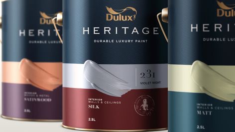 Dulux Heritage (Concept) on Packaging of the World - Creative Package Design Gallery Paint Package Design, Paint Packaging Design, Paint Branding, Premium Packaging Design, Paint Packaging, Heritage Paint, Luxury Paints, Consumer Packaging, Dulux Heritage