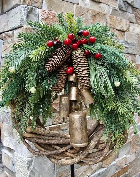 Farmhouse christmas mantle