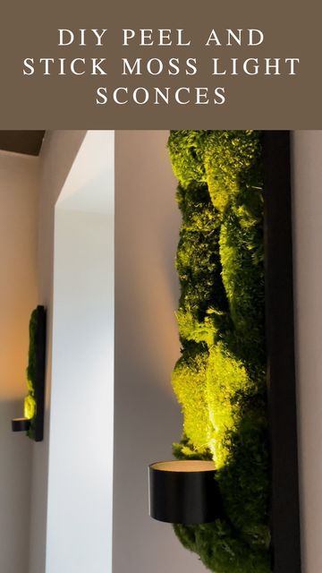 Moss Art Above Bed, Moss Wall Dining Room, Artificial Moss Decor, Moss Wall Art With Lights, Moss Bedroom Wall, Moss Display Ideas, Moss Wall With Lights, Vertical Moss Wall, Moss Wall Art Living Room