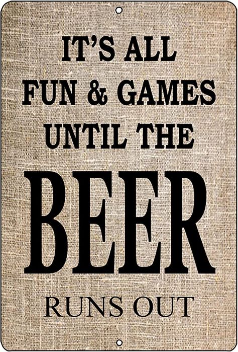 Beer Opener Sign, Funny Beer Signs, Beer Quotes Funny, Funny Bar Signs, Wall Decor Man Cave, Tin Sign Wall Decor, Alcohol Bar, Funny Wood Signs, Vintage History