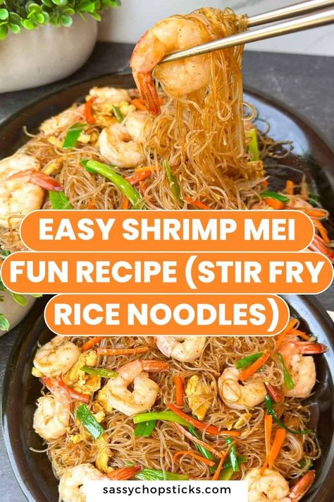 shrimp mei fun recipe Shrimp Mei Fun Recipe, Easy Rice Noodle Recipes, Mei Fun Recipe, Mei Fun Noodles, Shrimp Rice Noodles, Mei Fun, Chinese Noodle Recipes, Rice Noodle Recipes, Rice Noodles Stir Fry