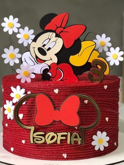 Minnie Mouse Birthday Party Food Ideas, Boys 1st Birthday Cake, Mickey Mouse Themed Birthday Party, Minnie Mouse Birthday Decorations, Bolo Minnie, Mini Torte, Birthday Party Theme Decorations, Minnie Mouse Birthday Party, Minnie Birthday