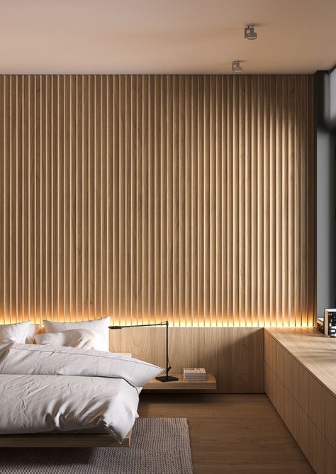 Shinrin Yoku, Wood Slat Wall, Design Blogs, 아파트 인테리어, Modern Apartment, Minimalist Bedroom, Cheap Home Decor, Luxurious Bedrooms, Contemporary Interior