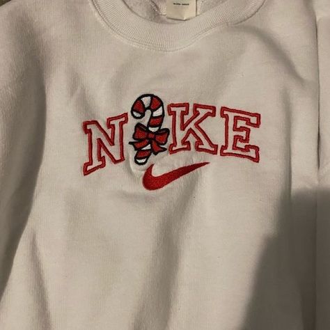 Custom Nike Sweater, Preppy Nike Sweatshirt, Custom Nike Sweatshirts, Homemade Nike Sweatshirt, Christmas Nike Sweatshirt, Nike Christmas Crewneck, Nike Disney Sweatshirt, Nike Sweatshirts Diy, Nike Sweatshirts Aesthetic