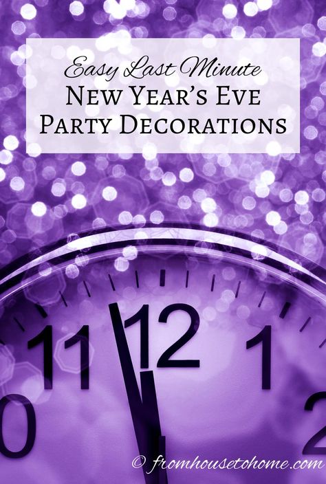 Easy Last Minute New Year's Eve Decorations | Looking for some last minute New Year's Eve decorations that are easy and inexpensive? You still have time to do the ideas on this list! Nye Party Ideas, Oreo Party, New Year's Eve Party Themes, Nye Party Decorations, New Years Eve Drinks, Party Decorations Ideas, New Years Eve Food, Easy Party Decorations, House To Home